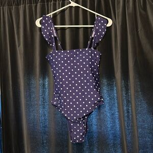 NWOT Pinup Style Polka Dot One Piece Swimsuit